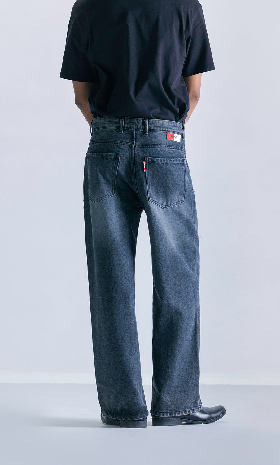 Straight fit Iron fade distress