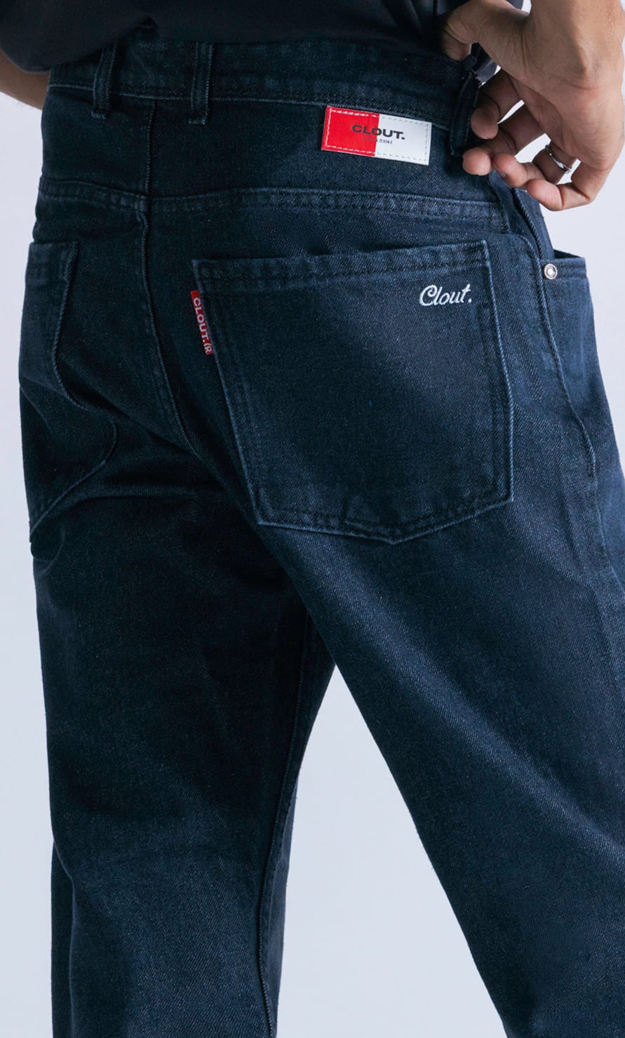 Relaxed Slim Fit Jeans - Dark Black