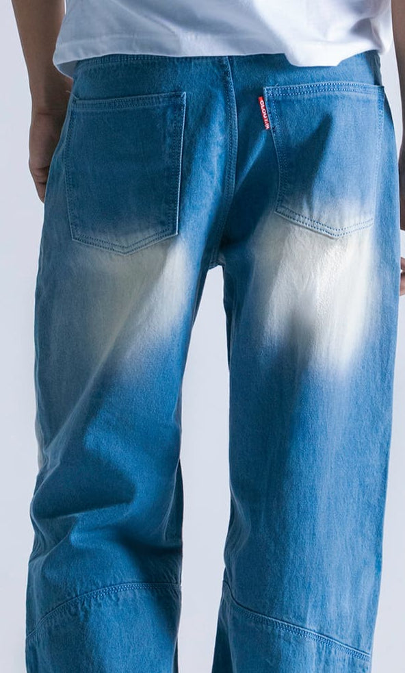 Baggy Fit Jeans with Ankle Zipper Detail