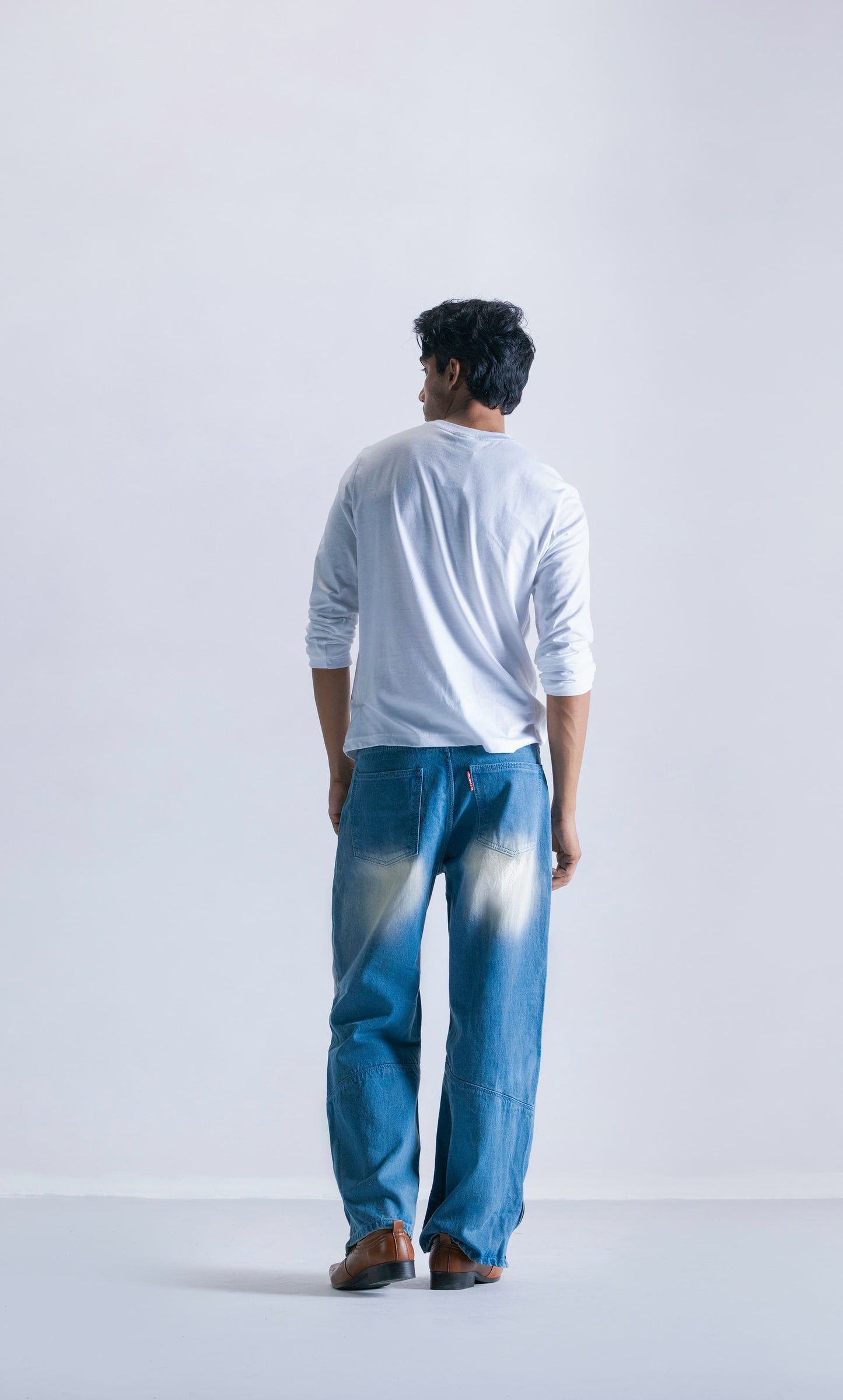 Baggy Fit Jeans with Ankle Zipper Detail