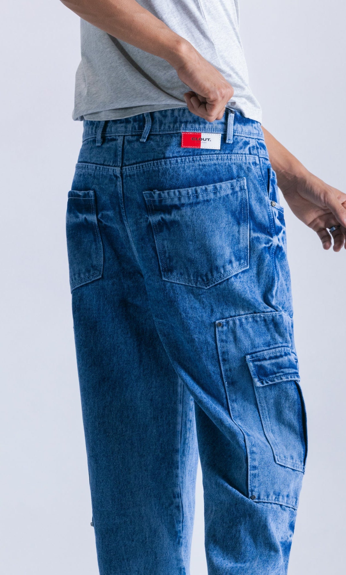 Cargo Pocket Denim Jeans