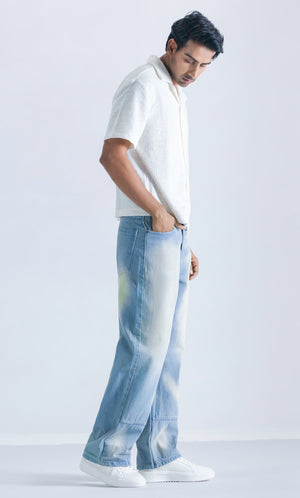 Straight fit jeans with hemp stitching Clout Jeans