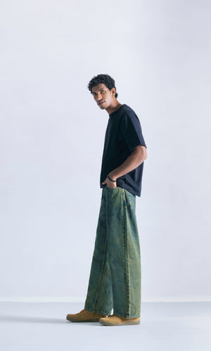 Straight Fit Jeans Washed Moss Clout Jeans