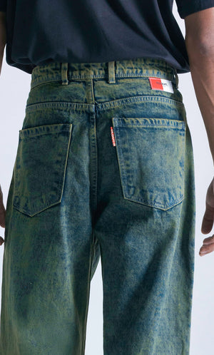 Straight Fit Jeans Washed Moss Clout Jeans