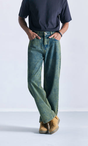 Straight Fit Jeans Washed Moss Clout Jeans