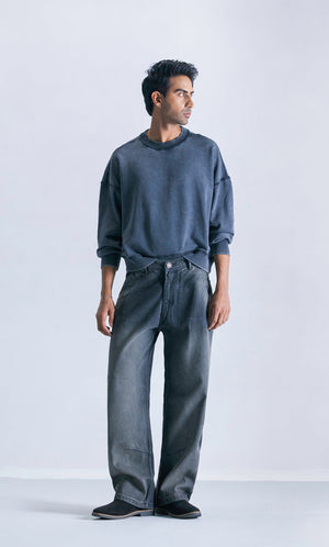 Straight fit jeans - Coal pintuck Clout Jeans