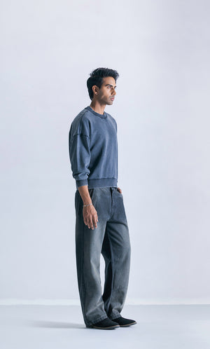 Straight fit jeans - Coal pintuck Clout Jeans