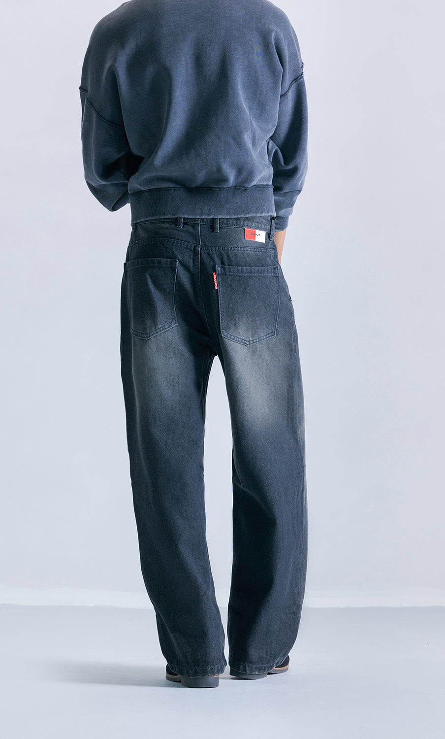 Straight fit jeans - Coal pintuck