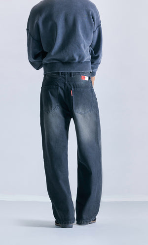 Straight fit jeans - Coal pintuck Clout Jeans