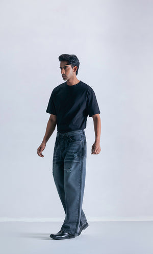 Straight fit Iron fade distress Clout Jeans