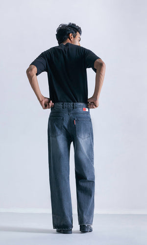 Straight fit Iron fade distress Clout Jeans