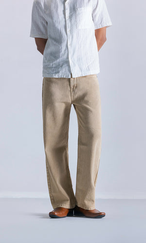 Straight fit Sandstone Beige Clout Jeans