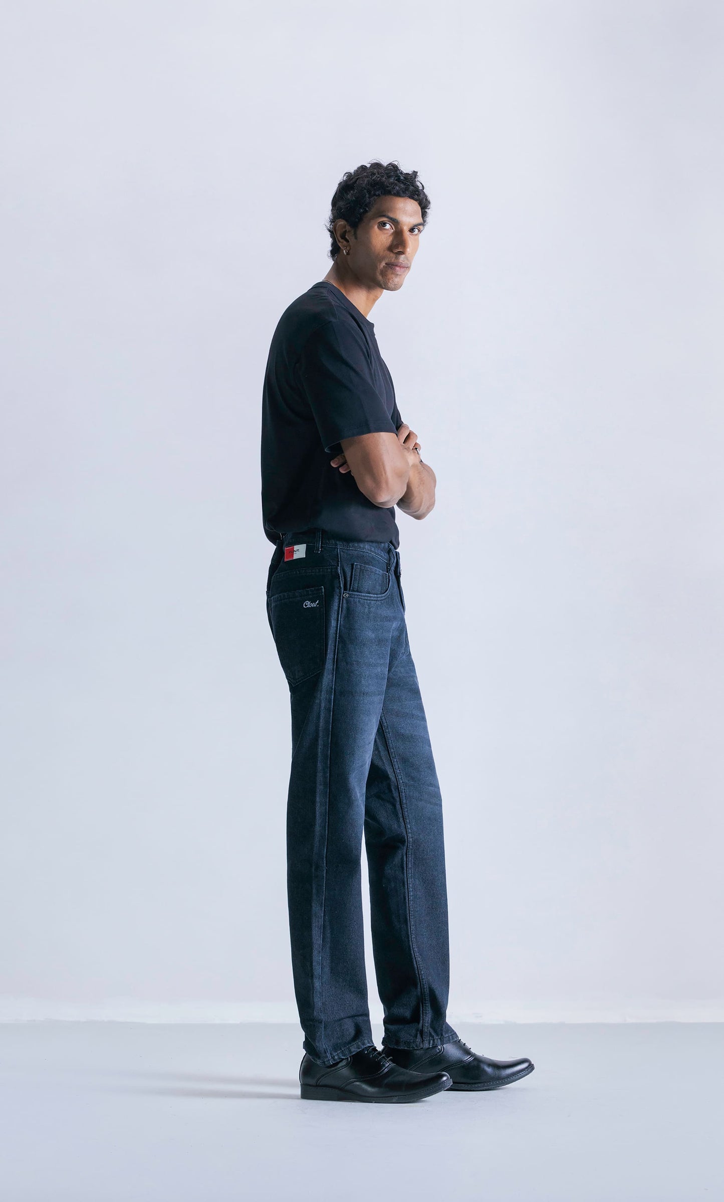 Relaxed Slim Fit Jeans - Dark Black