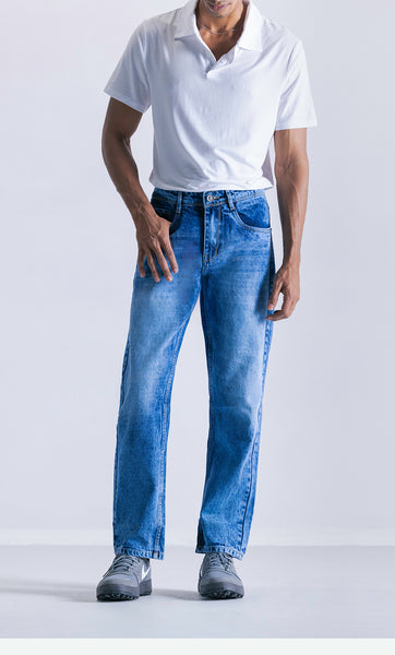 Relaxed slim Fit Mid Wash