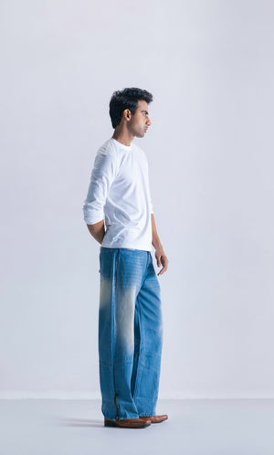 Baggy Fit Jeans with Ankle Zipper Detail Clout Jeans