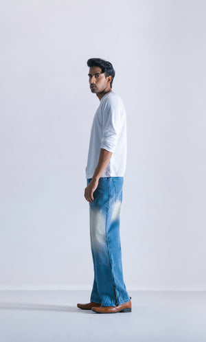 Baggy Fit Jeans with Ankle Zipper Detail Clout Jeans