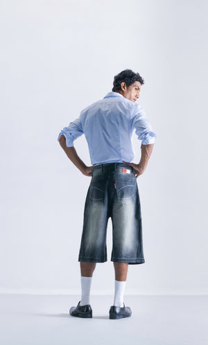 Relaxed Jorts - Black Foam Clout Jeans