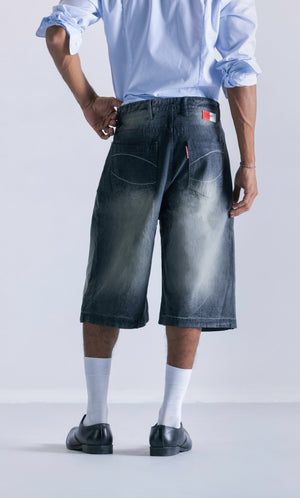 Relaxed Jorts - Black Foam Clout Jeans