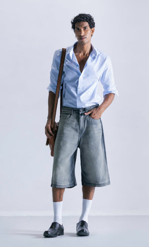 Relaxed Jorts - Black Foam Clout Jeans