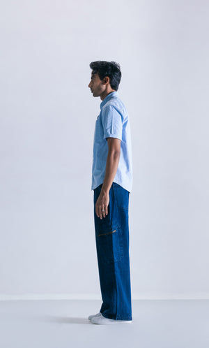 Cargo Pocket Denim Jeans With Chains Clout Jeans