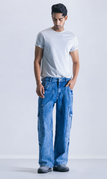 Cargo Pocket Denim Jeans