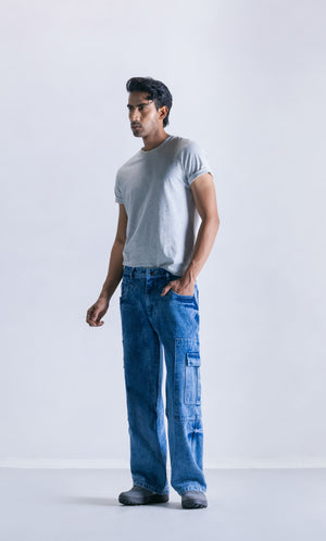 Cargo Pocket Denim Jeans Clout Jeans