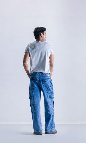 Cargo Pocket Denim Jeans Clout Jeans