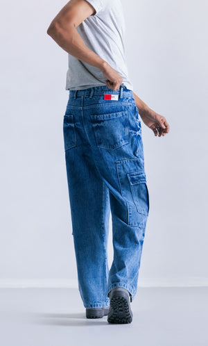 Cargo Pocket Denim Jeans Clout Jeans