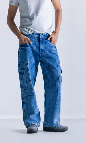 Cargo Pocket Denim Jeans Clout Jeans