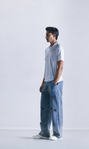 Tinted Slit Baggy Fit Jeans Clout Jeans