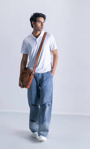 Tinted Slit Baggy Fit Jeans Clout Jeans